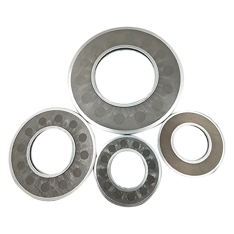 Annular wire mesh filter discs