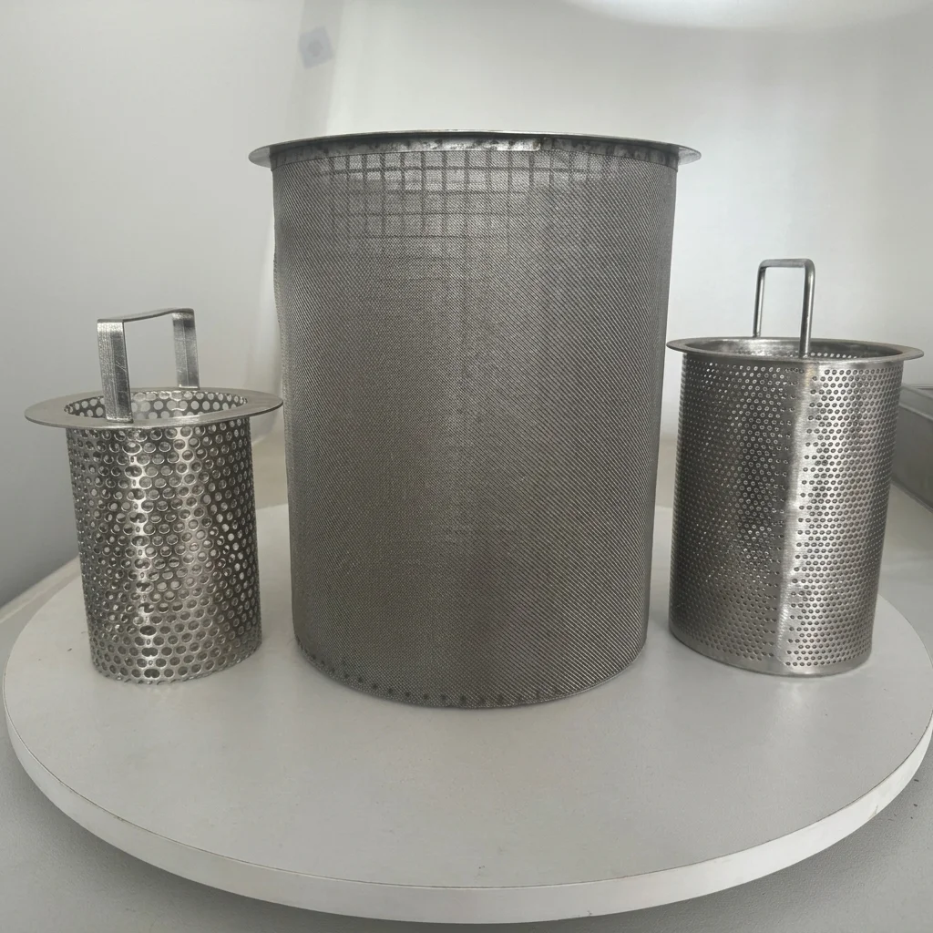 Perforated strainer baskets