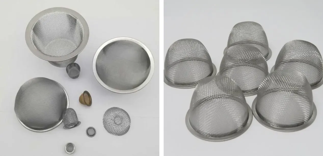 Filter cups and domed screens