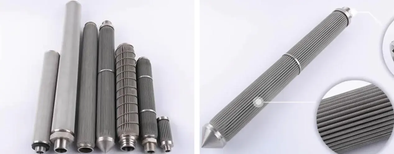 Metal filter cartridges